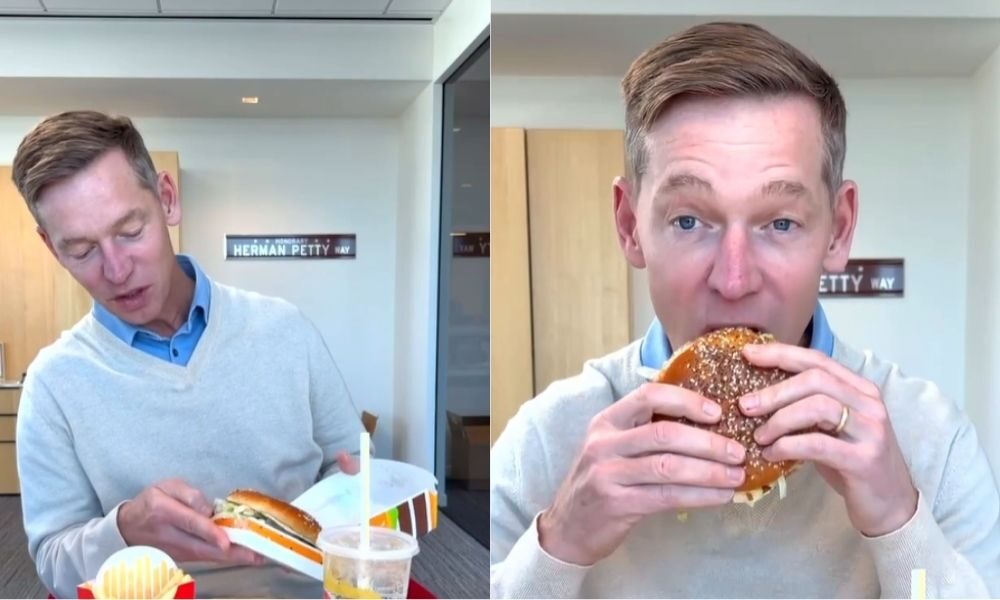 Chris Kempczinski Jadi Sorotan, Cara Makan Burgernya Bikin McDonald’s Viral