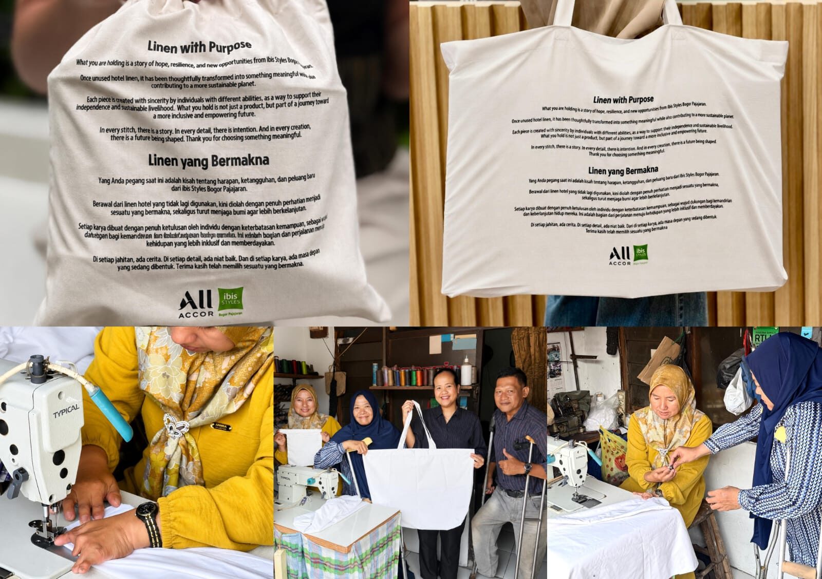 Anniversary ke-5, ibis Styles Bogor Pajajaran Ubah Linen Bekas Jadi Souvenir Ramah Lingkungan
