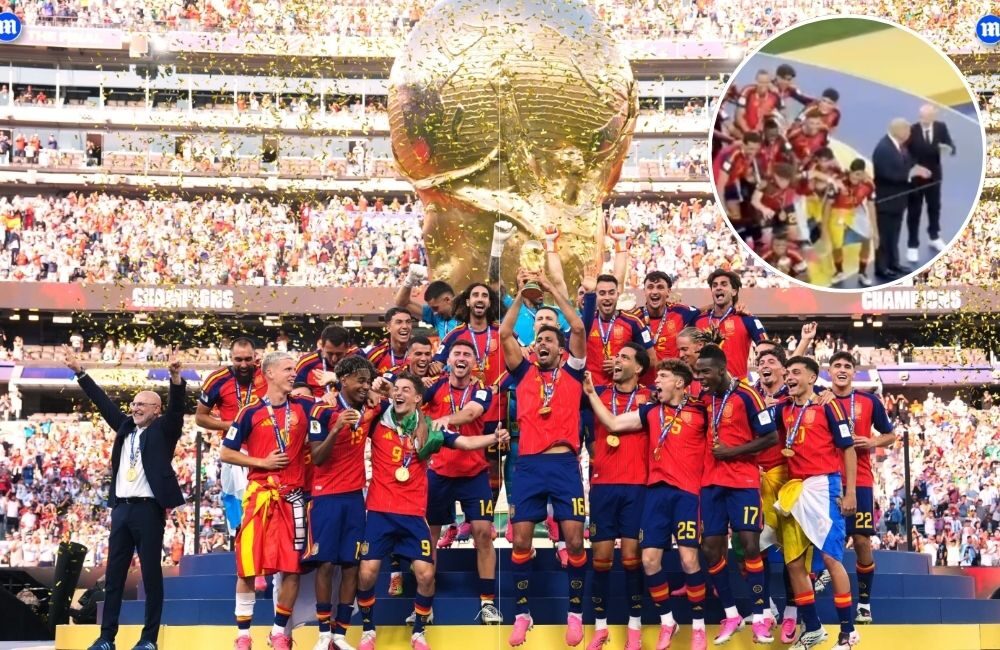 Foto Juara Piala Dunia Spanyol Jadi Perdebatan, Donald Trump Diduga Dihapus dari Momen Angkat Trofi
