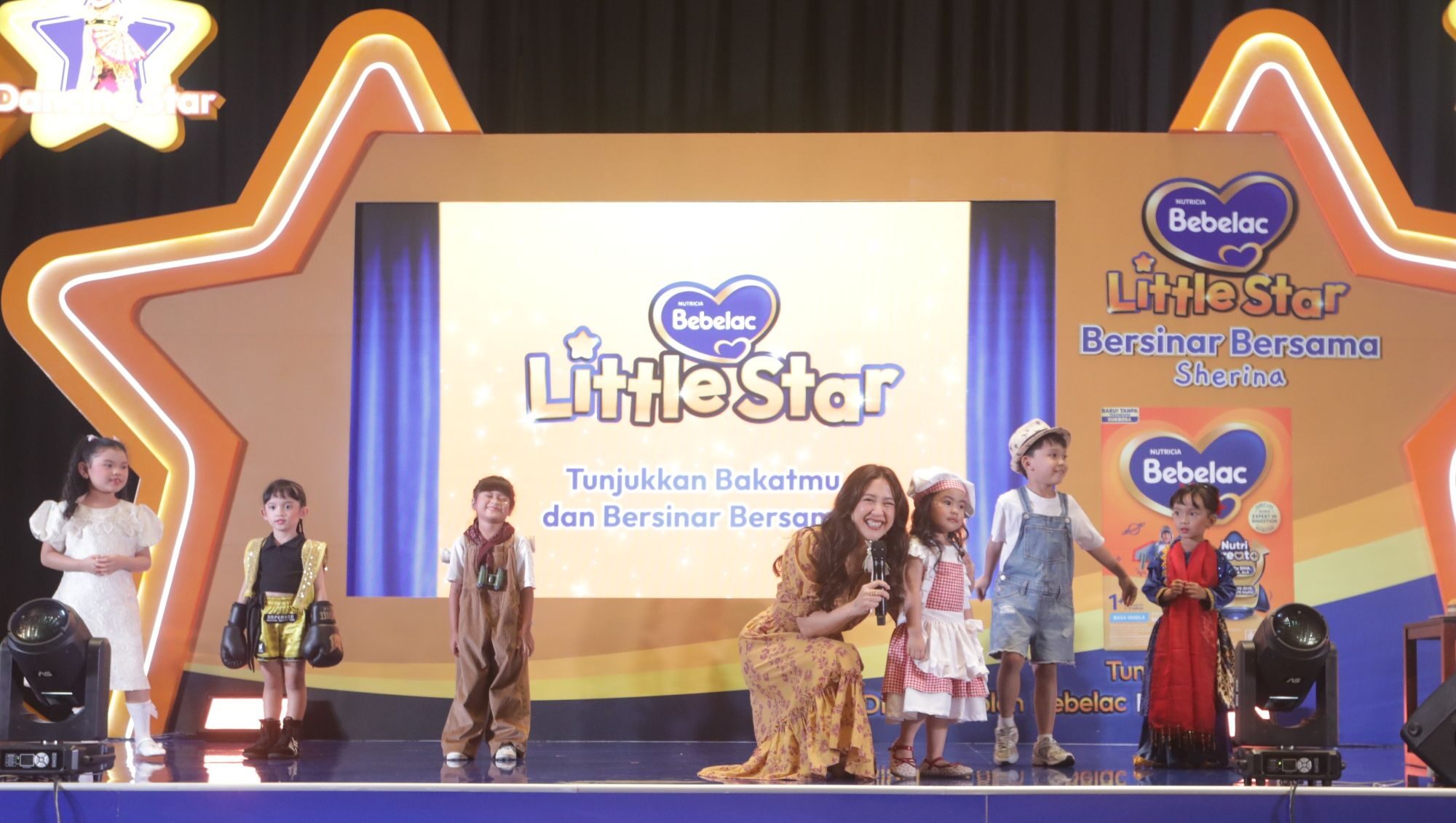 Sherina mengajak anak Indonesia berani bereksplorasi di acara peluncuran Bebelac Little Star 2026 di Jakarta, Jumat (24/7/2026). (Foto: Dok. Bebelac)