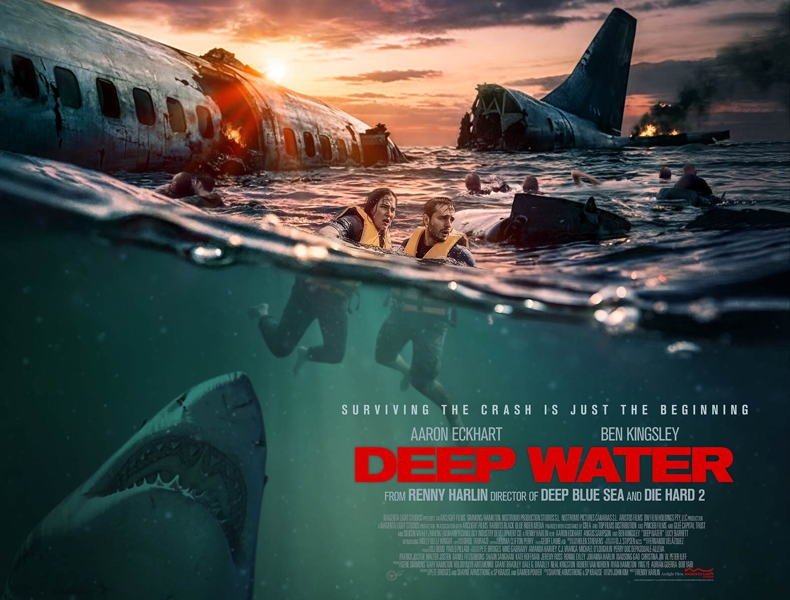 Sinopsis Film Deep Water (2026): Berawal dari Satu Power Bank, Penerbangan Berubah Jadi Neraka di Laut Penuh Hiu